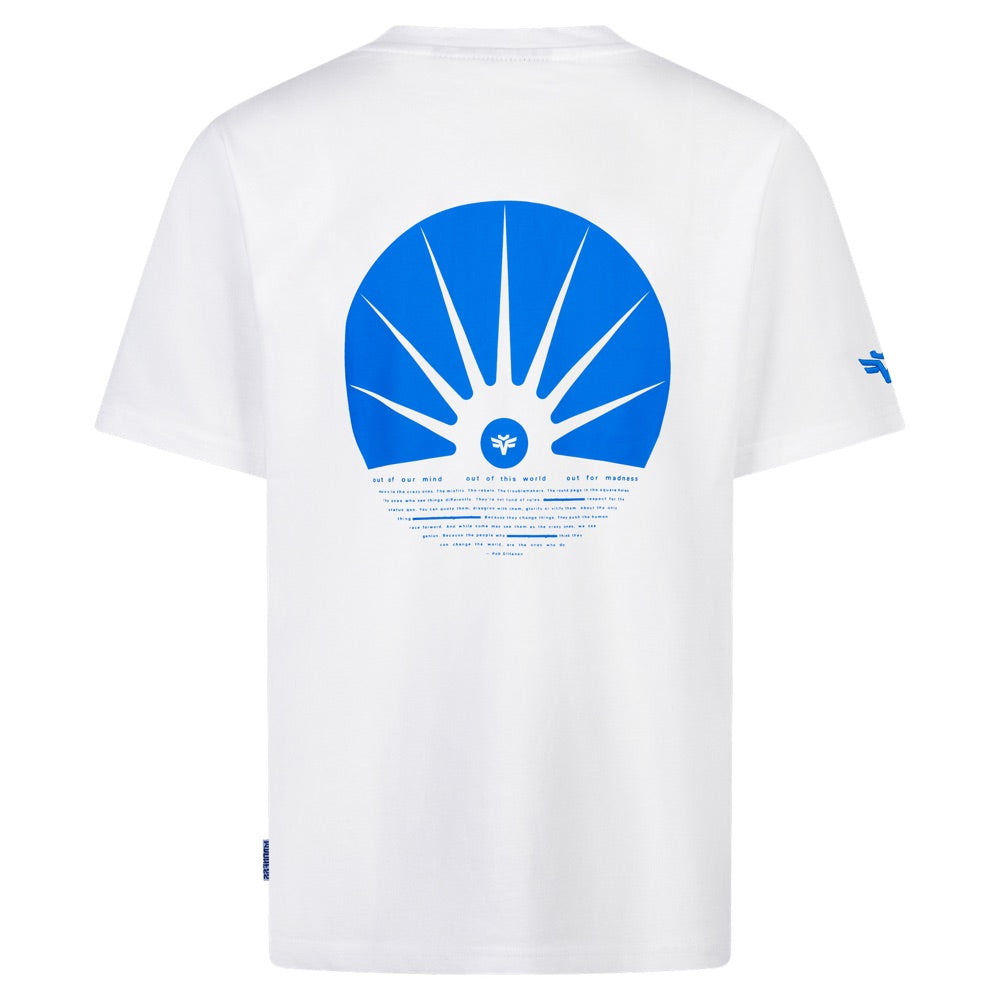 T-Shirt White - Blue Sunburst