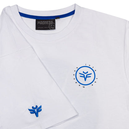 T-Shirt White - Blue Sunburst