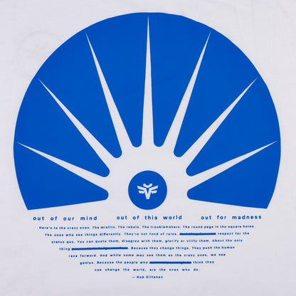 T-Shirt White - Blue Sunburst