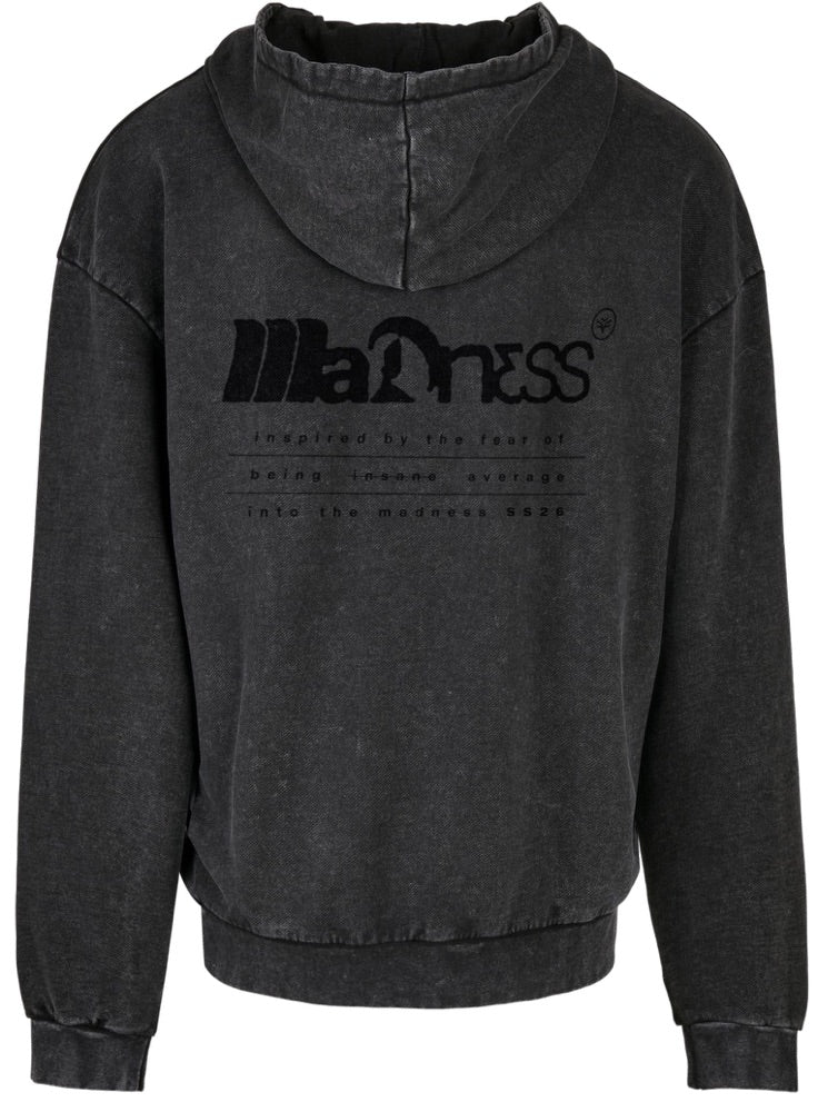 Hoodie - Washed Black-on-Black Madness