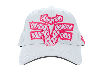 Baseball Cap OffWhite - Pink Embroid
