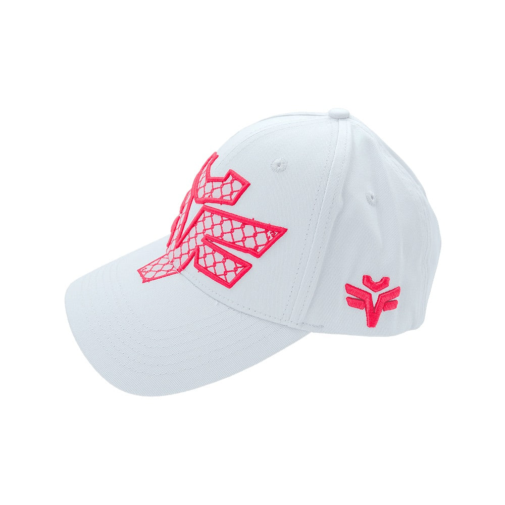 Baseball Cap OffWhite - Pink Embroid